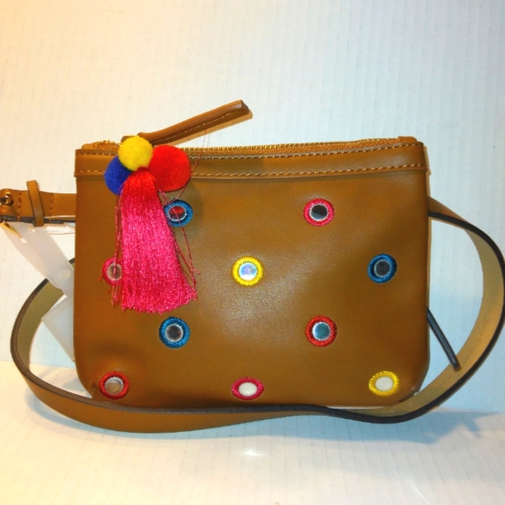 ☆NWT☆JUICY COUTURE ☆Adjustable☆ Cute Belt Bag/Clutch/Shoulder Bag☆Pom Pom    Zip - Picture 10 of 16